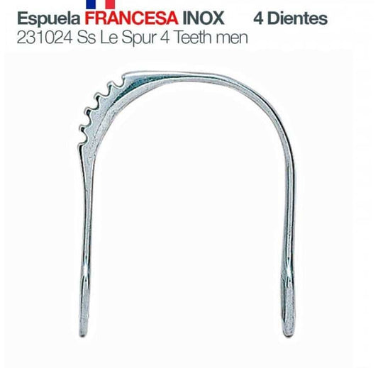 ESPUELA FRANCESA INOX 4 DIENTES 231024 - Tienda Hípica Online | D’Hispania ®