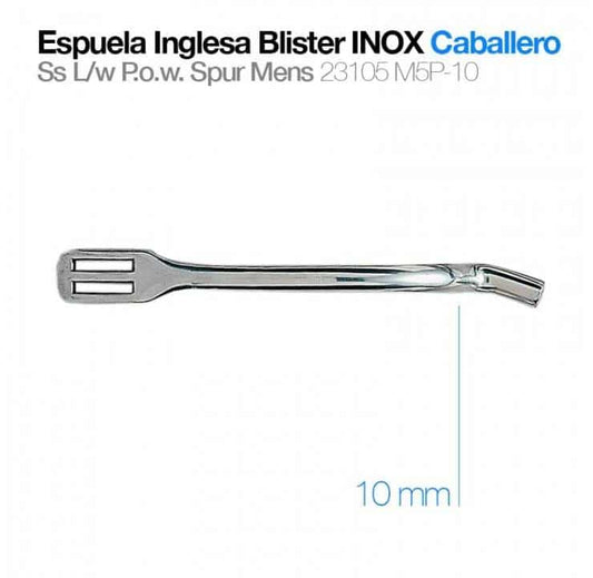 ESPUELA INGLESA BLISTER INOX CABALLERO 23105M5P-10 - Tienda Hípica Online | D’Hispania ®