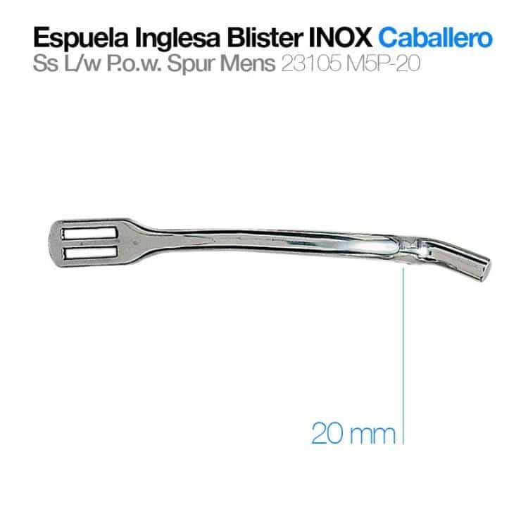 ESPUELA INGLESA BLISTER INOX CABALLERO 23105M5P-20 - Tienda Hípica Online | D’Hispania ®