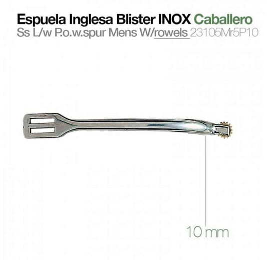 ESPUELA INGLESA BLISTER INOX CABALLERO 23105MR5P10 - Tienda Hípica Online | D’Hispania ®