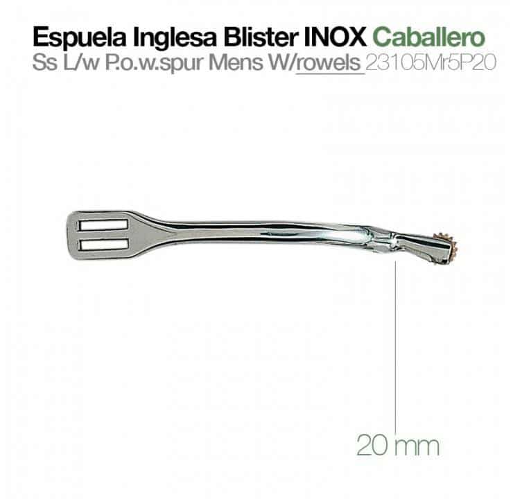 ESPUELA INGLESA BLISTER INOX CABALLERO 23105MR5P20 - Tienda Hípica Online | D’Hispania ®