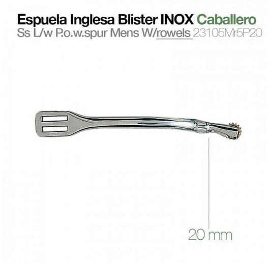 ESPUELA INGLESA BLISTER INOX CABALLERO 23105MR5P20 - Tienda Hípica Online | D’Hispania ®