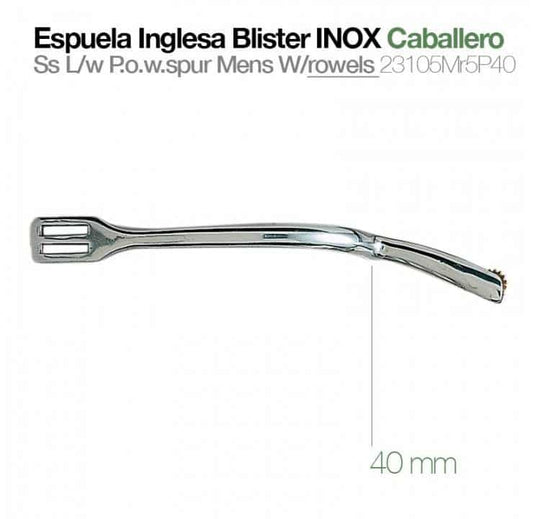 ESPUELA INGLESA BLISTER INOX CABALLERO 23105MR5P40 - Tienda Hípica Online | D’Hispania ®