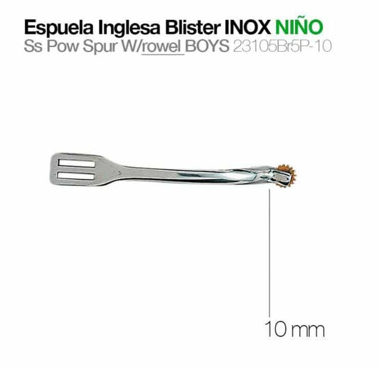 ESPUELA INGLESA BLISTER INOX NIÑO 23105 BR5P-10 - Tienda Hípica Online | D’Hispania ®