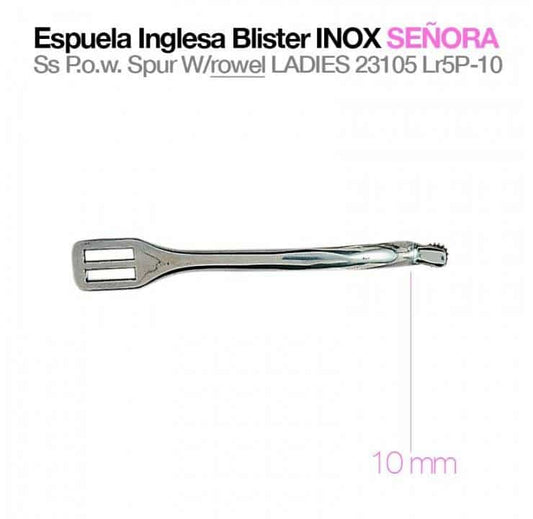 ESPUELA INGLESA BLISTER INOX SEÑORA 23105LR5P-10 - Tienda Hípica Online | D’Hispania ®