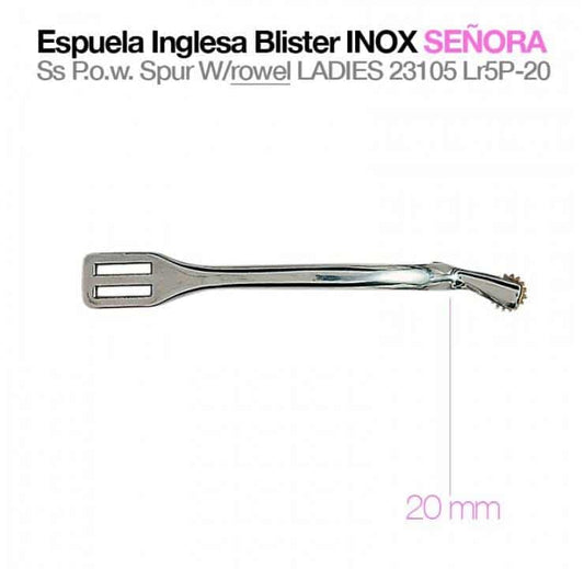 ESPUELA INGLESA BLISTER INOX SEÑORA 23105LR5P-20 - Tienda Hípica Online | D’Hispania ®