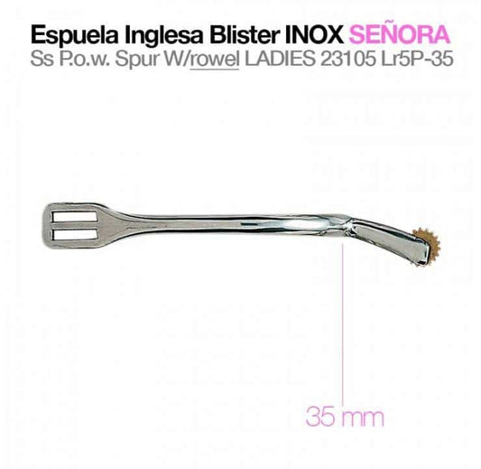 ESPUELA INGLESA BLISTER INOX SEÑORA 23105LR5P-35 - Tienda Hípica Online | D’Hispania ®