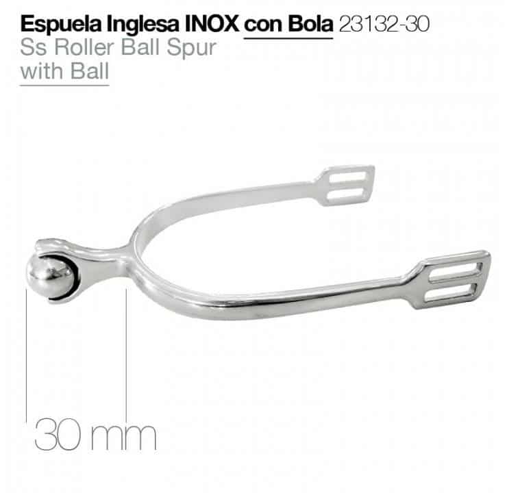 ESPUELA INGLESA INOX CON BOLA 23132-30 - Tienda Hípica Online | D’Hispania ®