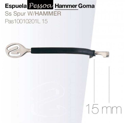 ESPUELA PESSOA HAMMER GOMA PAS10010201L 15mm - Tienda Hípica Online | D’Hispania ®