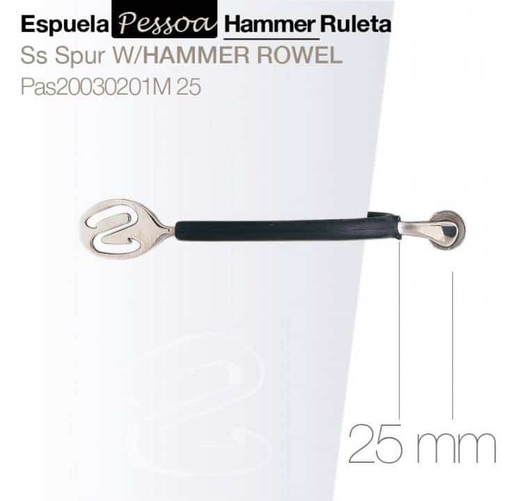 ESPUELA PESSOA HAMMER RULETA PAS20030201M 25mm - Tienda Hípica Online | D’Hispania ®