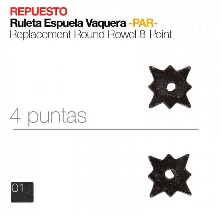 ESPUELA REPUESTO PAR RULETA VAQUERA 4 puntas - Tienda Hípica Online | D’Hispania ®
