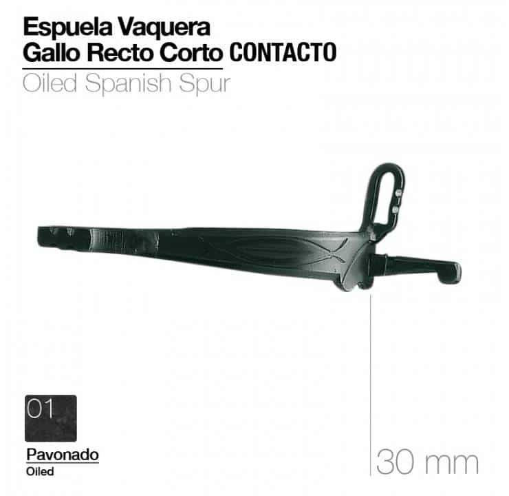 ESPUELA VAQUERA GALLO RECTO CORTO CONTACTO - Tienda Hípica Online | D’Hispania ®