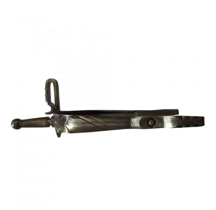 ESPUELA VAQUERA INOX ENVEJECIDO GALLO BOLA RECTO - Tienda Hípica Online | D’Hispania ®