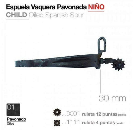 ESPUELA VAQUERA PAVONADO NIÑO - Tienda Hípica Online | D’Hispania ®