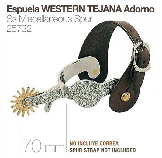 ESPUELA WESTERN TEJANA ADORNO 25732 - Tienda Hípica Online | D’Hispania ®