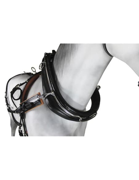 Enganche Sencillo Collarón Inglés Cuero/Nylon - Tienda Hípica Online | D’Hispania ®