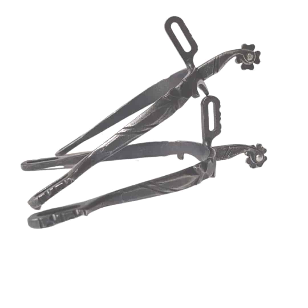 Espuelas Vaqueras Fragua Ruleta Trebol Inox Envejecido - Tienda Hípica Online | D’Hispania ®