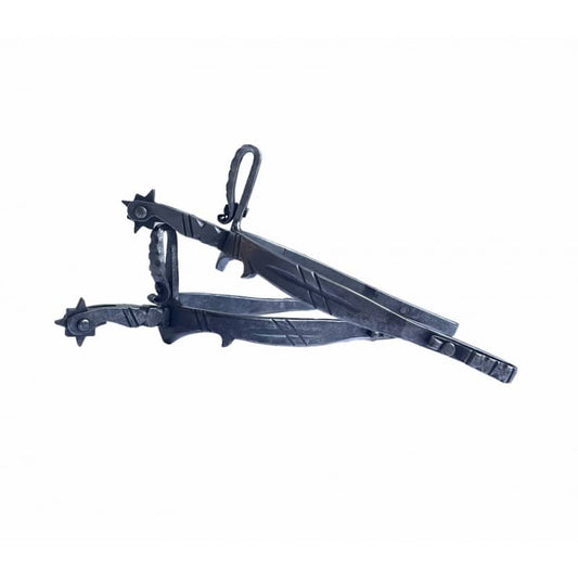Espuelas Vaqueras Fragua Ruleta Vaquera Inox Pavonada - Tienda Hípica Online | D’Hispania ®