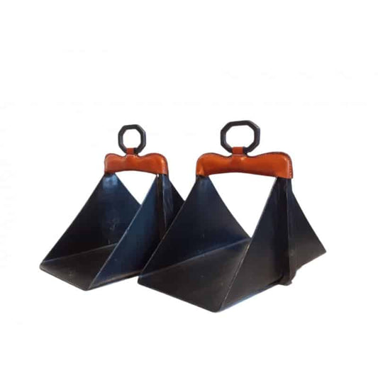 Estribo Vaquero Fragua Inox. Pavonado Forrado (Par) - Tienda Hípica Online | D’Hispania ®