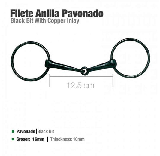 FILETE ANILLA PAVONADO 25216U1 12.5cm - Tienda Hípica Online | D’Hispania ®
