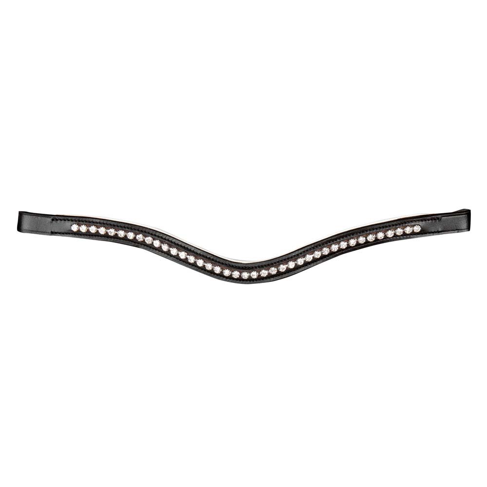 FRONTALERA INGLESA CUERO/CRISTAL NEGRO - Tienda Hípica Online | D’Hispania ®