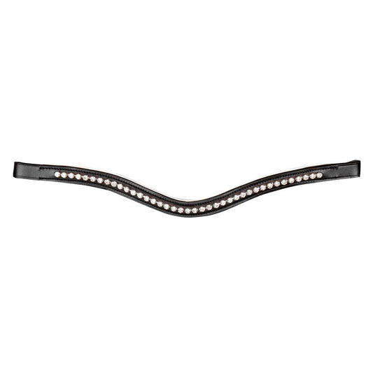 FRONTALERA INGLESA CUERO/CRISTAL NEGRO - Tienda Hípica Online | D’Hispania ®