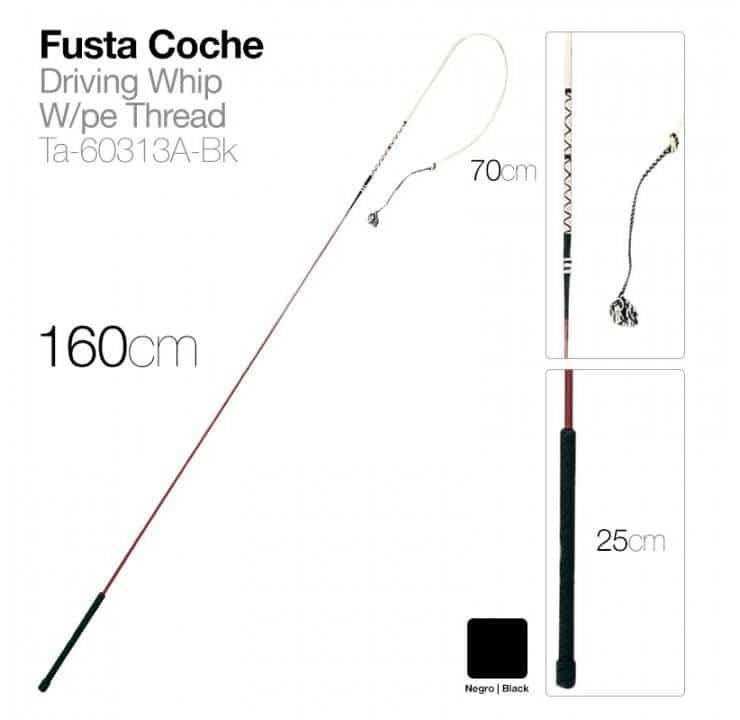 FUSTA COCHE TF TA-60313A NEGRO 160cm - Tienda Hípica Online | D’Hispania ®