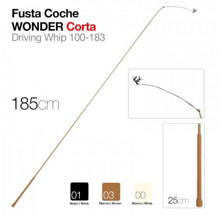 FUSTA COCHE WONDER CORTA 100-183 BLANCO 185cm. - Tienda Hípica Online | D’Hispania ®