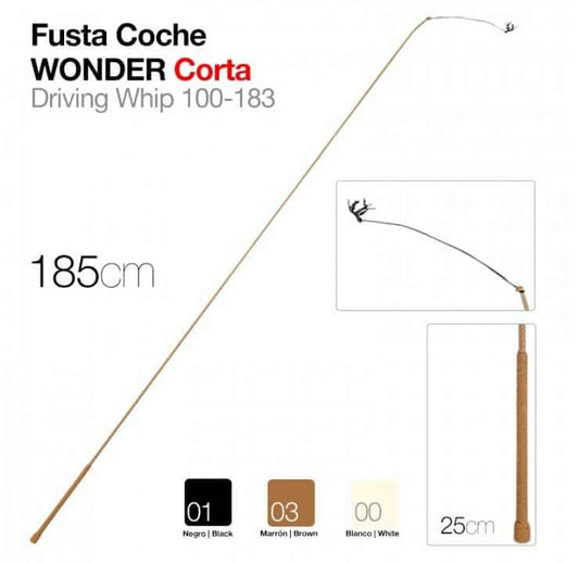 FUSTA COCHE WONDER CORTA 100-183 BLANCO 185cm. - Tienda Hípica Online | D’Hispania ®