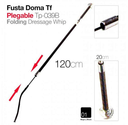FUSTA DOMA TF PLEGABLE TP-039B NEGRO 120cm - Tienda Hípica Online | D’Hispania ®