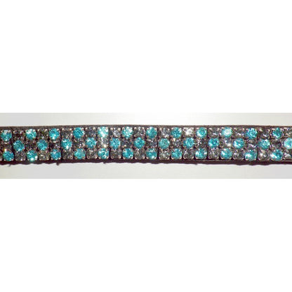 Frontalera inglesa IQUUS brillantes Azul/Gris - Tienda Hípica Online | D’Hispania ®