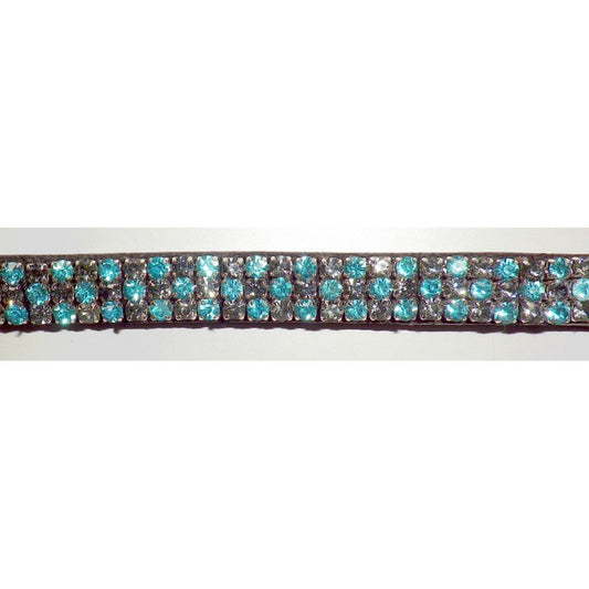 Frontalera inglesa IQUUS brillantes Azul/Gris - Tienda Hípica Online | D’Hispania ®
