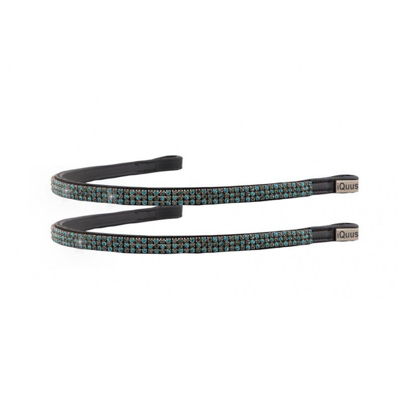 Frontalera inglesa IQUUS brillantes Azul/Gris - Tienda Hípica Online | D’Hispania ®