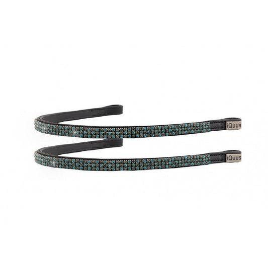 Frontalera inglesa IQUUS brillantes Azul/Gris - Tienda Hípica Online | D’Hispania ®