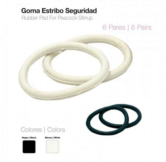 GOMA ESTRIBO SEGURIDAD 22101R 6 pares - Tienda Hípica Online | D’Hispania ®