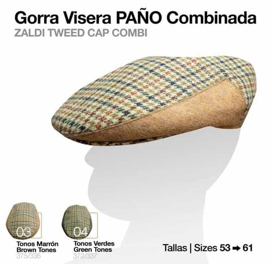 GORRA VISERA PAÑO COMBINADA CUADRO - Tienda Hípica Online | D’Hispania ®
