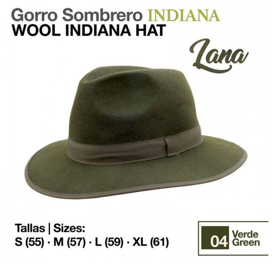 GORRO SOMBRERO INDIANA LANA VERDE - Tienda Hípica Online | D’Hispania ®