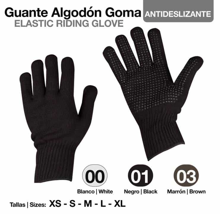 GUANTE ALGODÓN GOMA ANTIDESLIZANTE - Tienda Hípica Online | D’Hispania ®