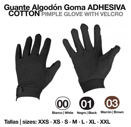 GUANTE ALGODÓN VELCRO GOMA ADHESIVA - Tienda Hípica Online | D’Hispania ®