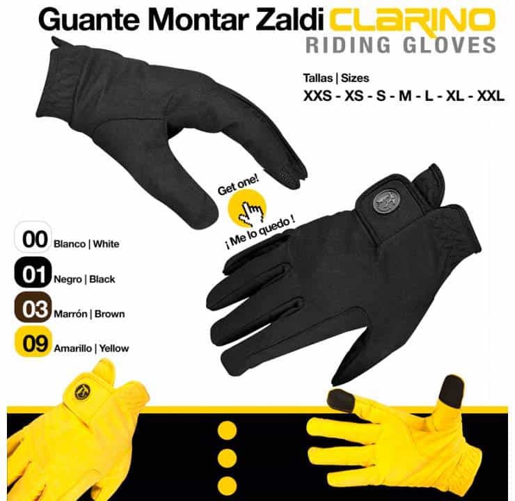 GUANTE MONTAR CLARINO GL001390 - Agarre Perfecto - Tienda Hípica Online | D’Hispania ®