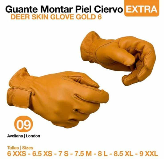 GUANTE MONTAR PIEL CIERVO EXTRA - Tienda Hípica Online | D’Hispania ®