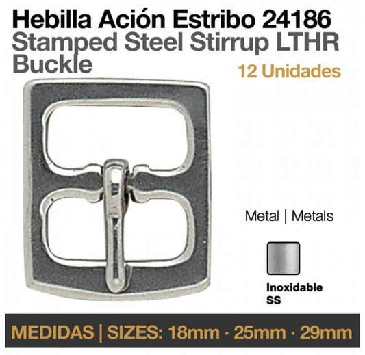 HEBILLA ACIÓN ESTRIBO INOX 24186 12uds - Tienda Hípica Online | D’Hispania ®