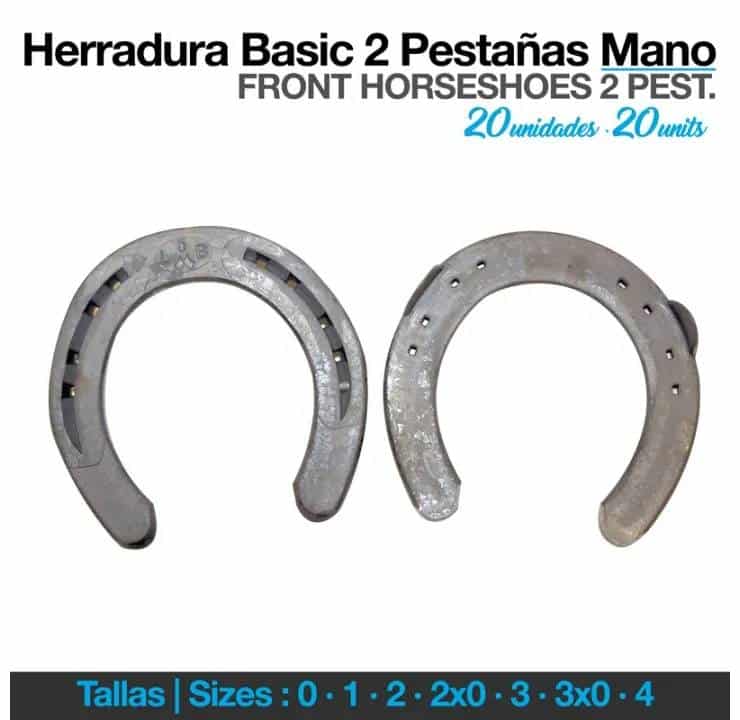 HERRADURA BASIC 2 PESTAÑAS MANO 20uds - Tienda Hípica Online | D’Hispania ®