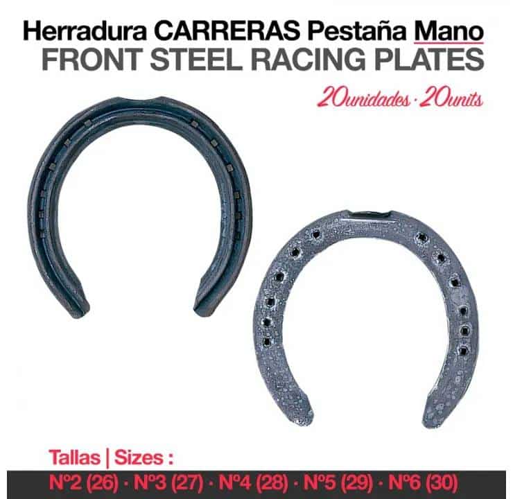 Herradura Carreras Pestaña Mano 20uds - Hierro 8mm Holanda 5 Tallas - Tienda Hípica Online | D’Hispania ®