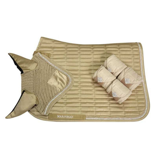 JUEGO DE MANTILLA CON BRILLANTES + OREJERAS + VENDAS - Tienda Hípica Online | D’Hispania ®