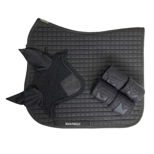 JUEGO DE MANTILLA DE DOMA + OREJERAS + VENDAS - Tienda Hípica Online | D’Hispania ®