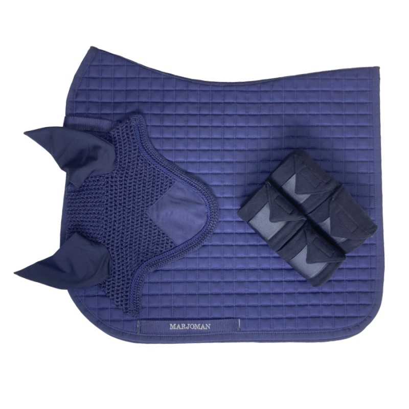 JUEGO DE MANTILLA DE DOMA + OREJERAS + VENDAS - Tienda Hípica Online | D’Hispania ®