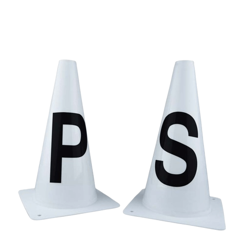 Letras Conos Doma R,S,V,P 36118/4 - Set 4 Conos Blancos Rígidos - Tienda Hípica Online | D’Hispania ®