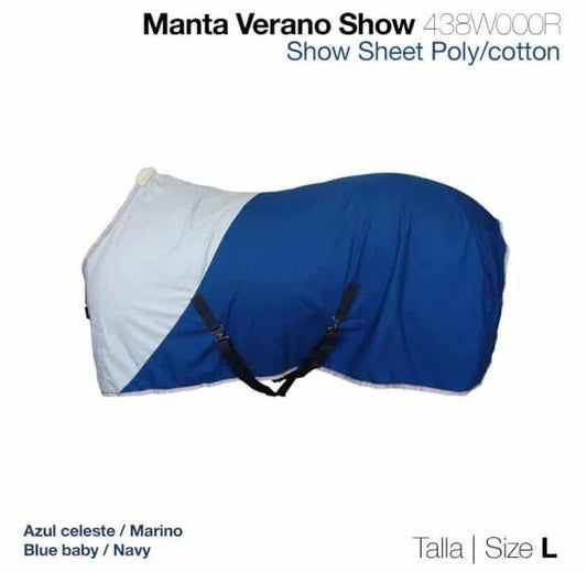 MANTA VERANO SHOW 438W000R AZUL L - Tienda Hípica Online | D’Hispania ®