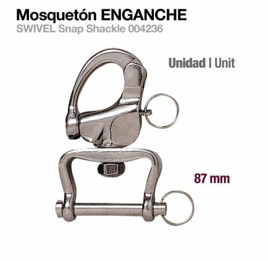 MOSQUETÓN ENGANCHE 004236 87mm UNIDAD - Tienda Hípica Online | D’Hispania ®